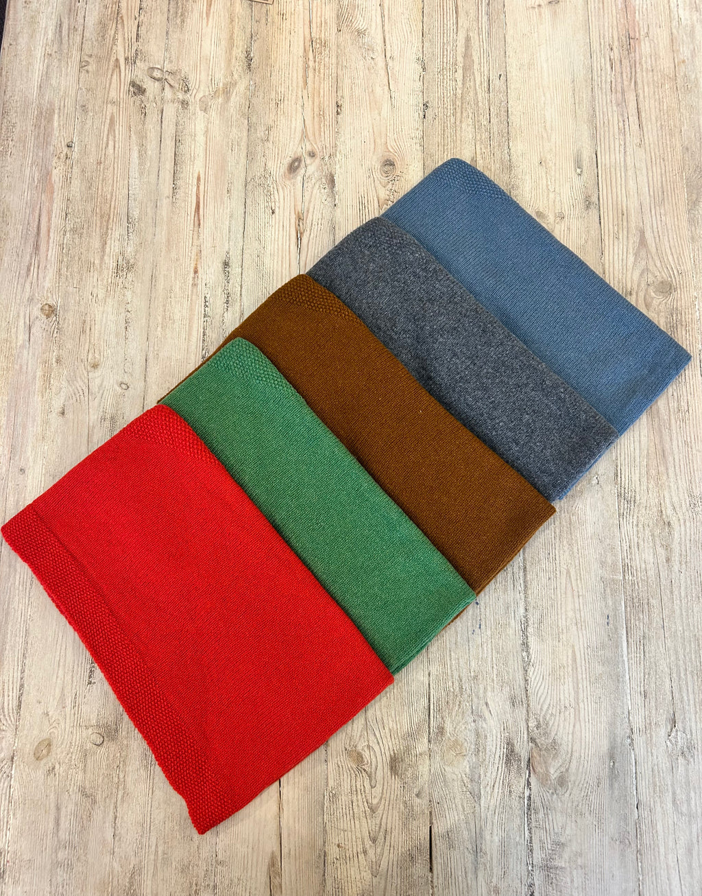 Fisherman Out Of Ireland Triangle Lambswool Scarf - Multiple Colours