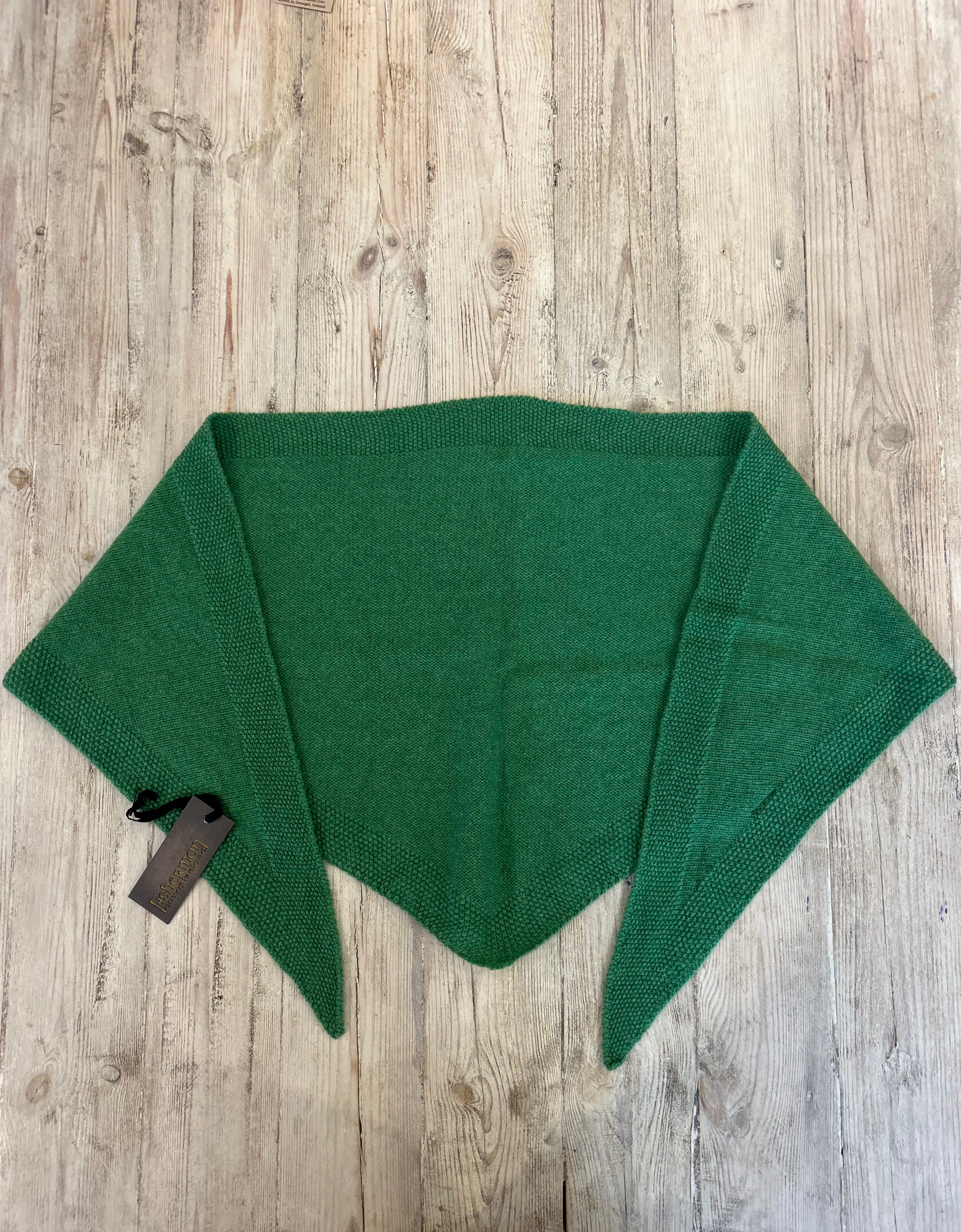 Fisherman Out Of Ireland Triangle Lambswool Scarf - Multiple Colours