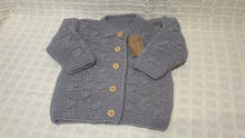 Load image into Gallery viewer, Hand Knitted Cardi Grey