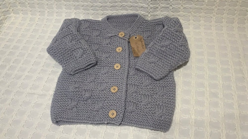 Hand Knitted Cardi Grey