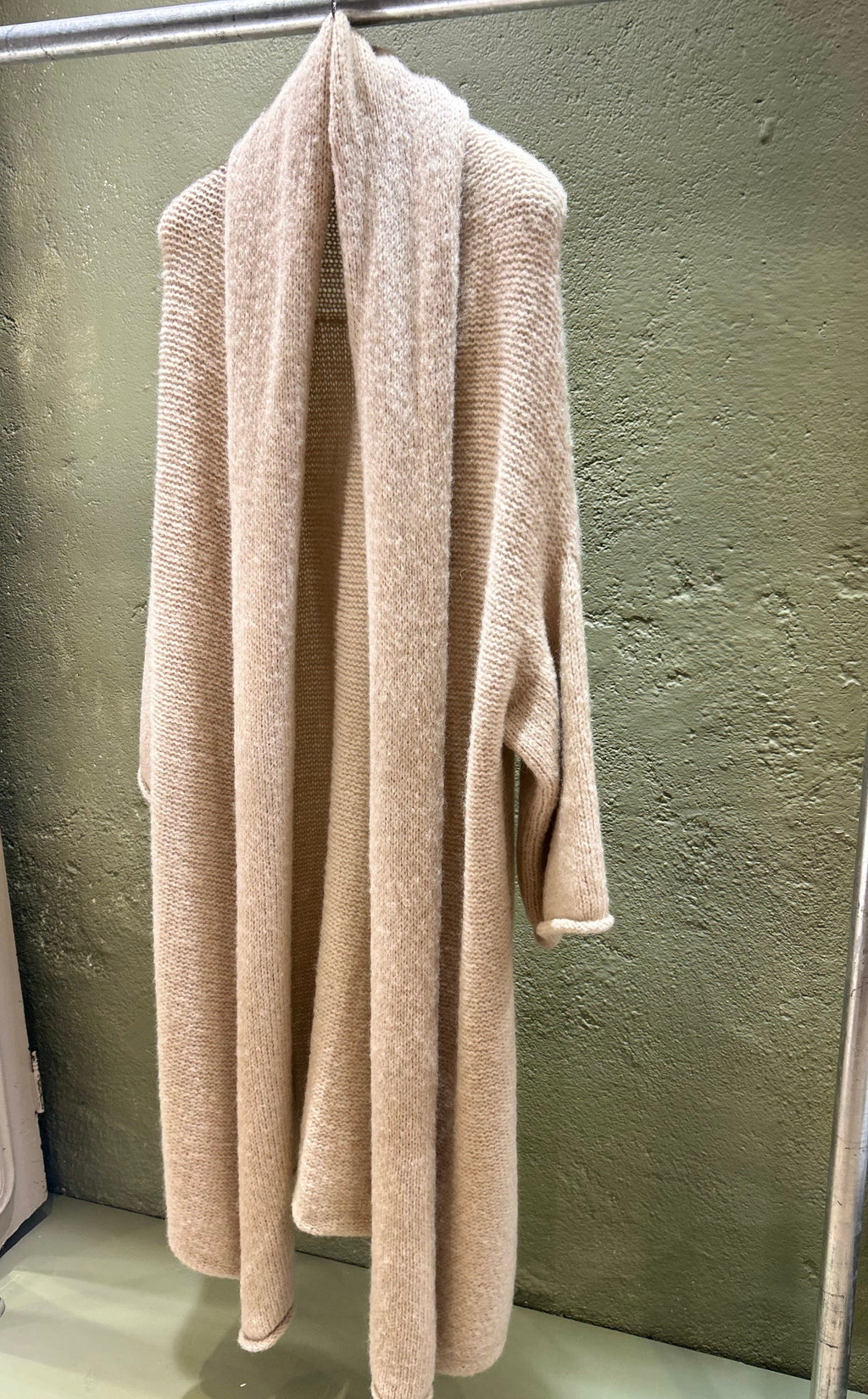 Long Shawl Cardi - Beige