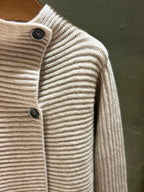 Fisherman Out of Ireland Horizontal Cardi - Oatmeal