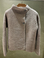 Fisherman Out of Ireland Horizontal Cardi - Mushroom