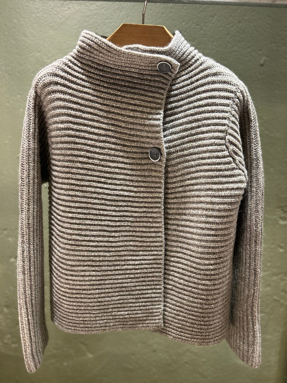 Fisherman Out of Ireland Horizontal Cardi - Mushroom