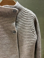 Fisherman Out of Ireland Horizontal Cardi - Mushroom