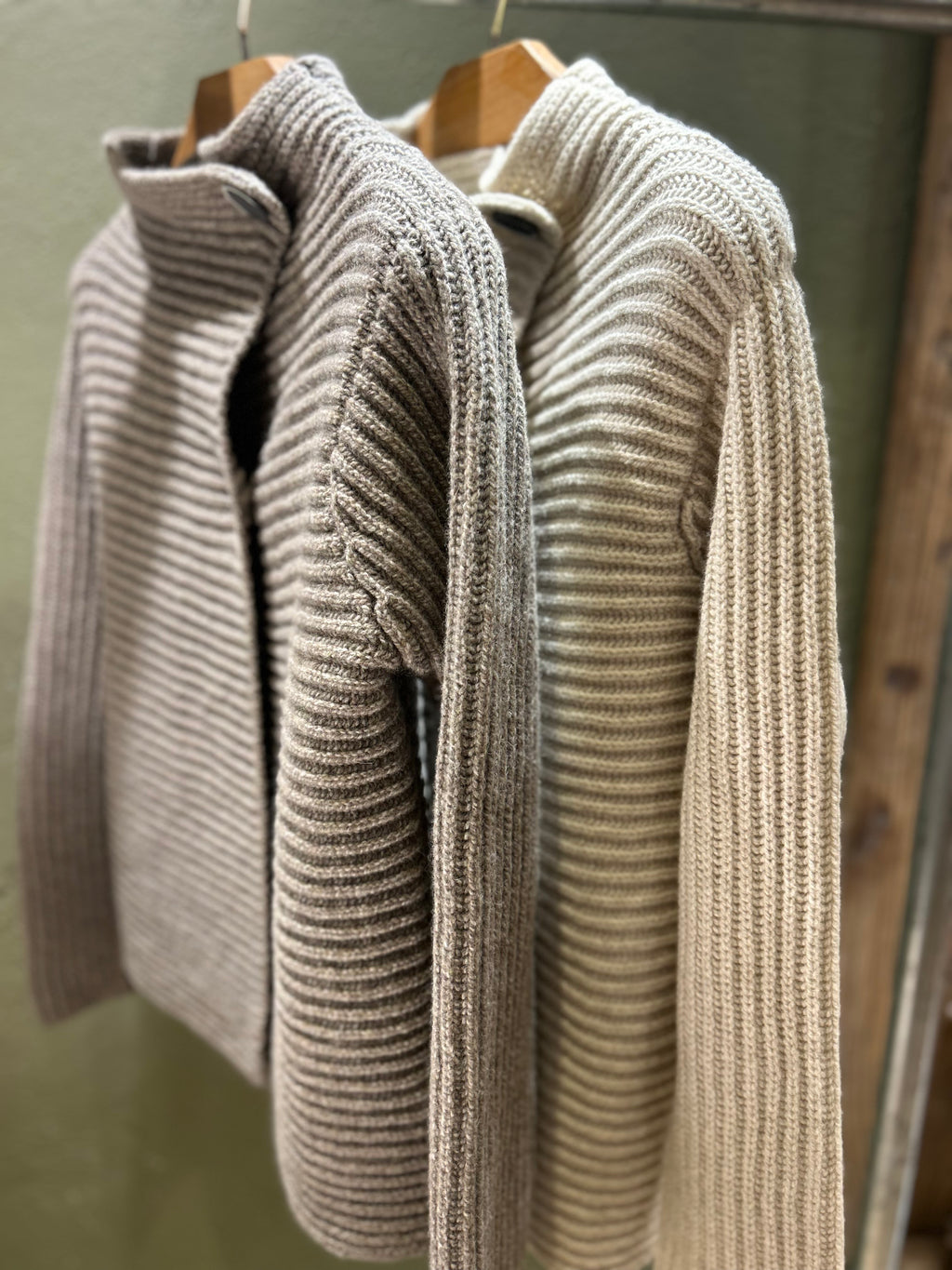 Fisherman Out of Ireland Horizontal Cardi - Mushroom