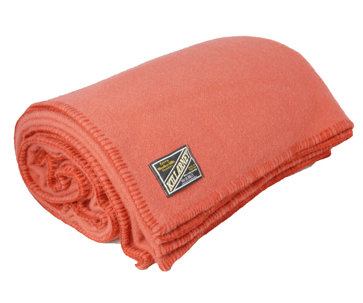 Kerry Woollen Mills Wool Blanket - Peach