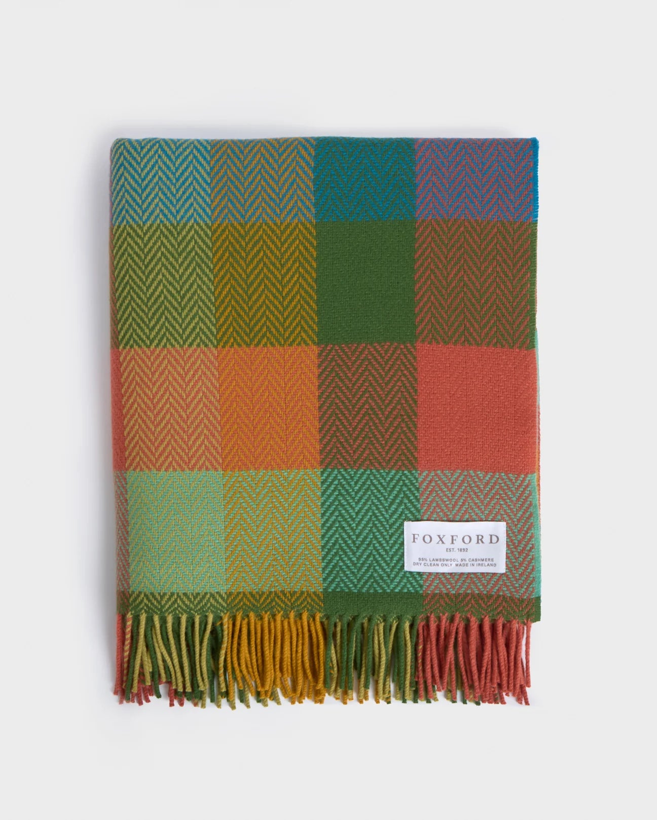 Foxford Kinsale Cashmere and Lambswool Throw - Multicolour