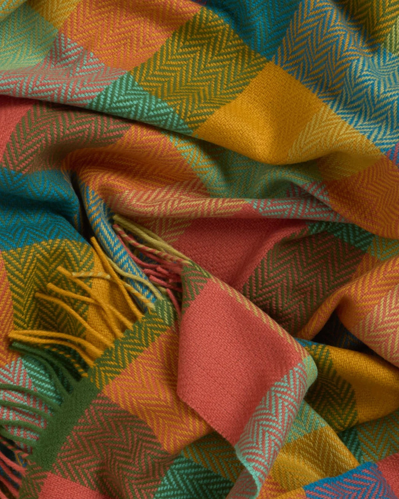 Foxford Kinsale Cashmere and Lambswool Throw - Multicolour