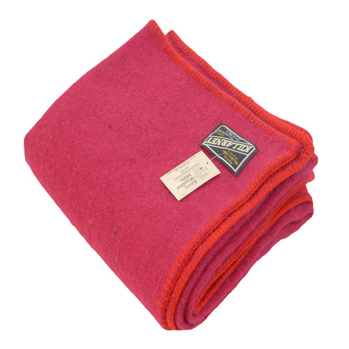 Kerry Woollen Mills Blanket Cerise Pink