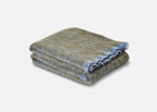 Clash Mohair Throw Blanket Moss