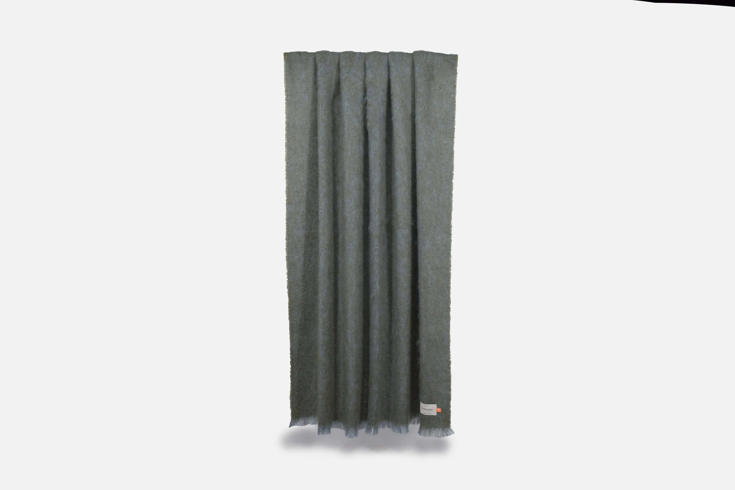 Clash Mohair Throw Blanket Moss