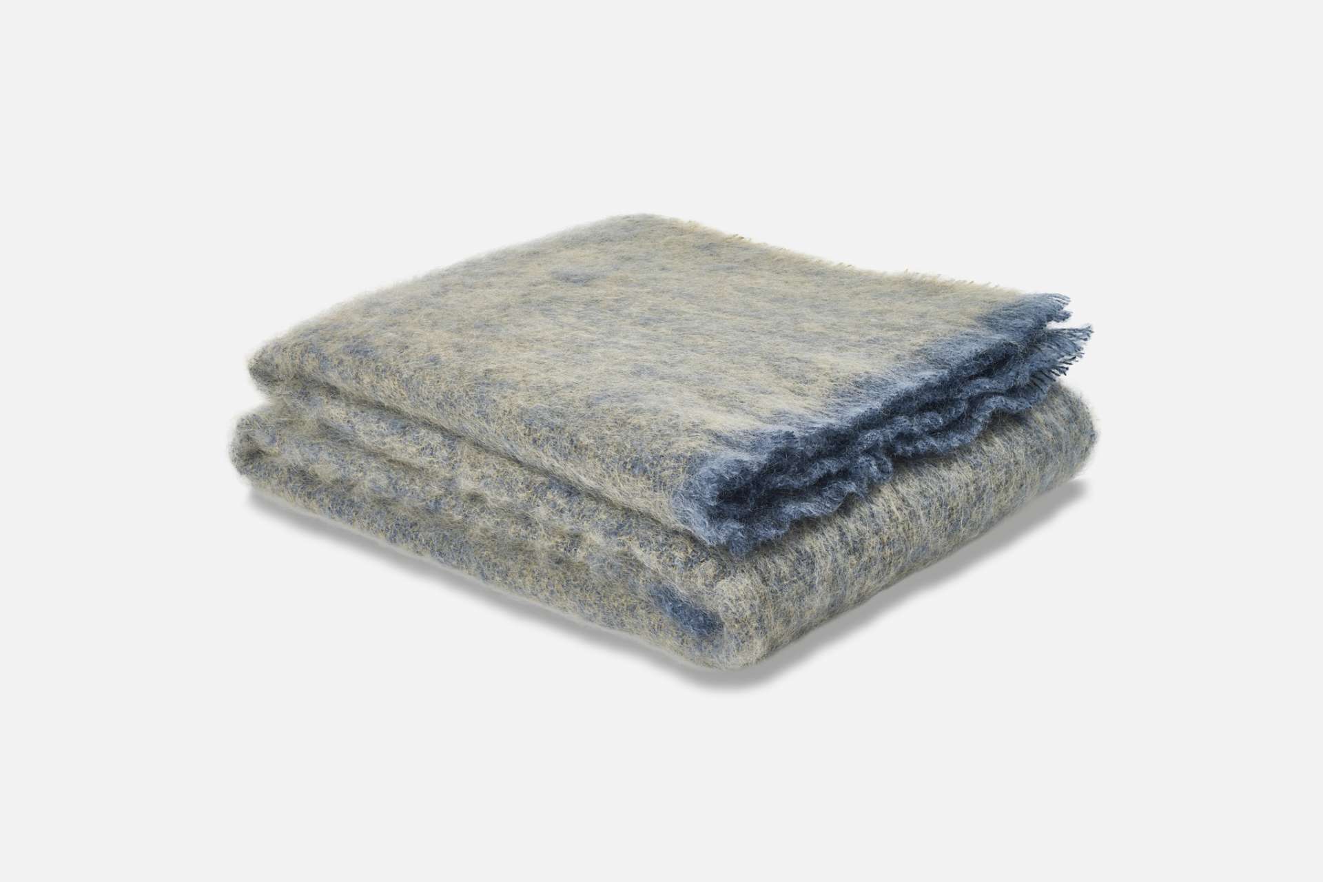 Clash Mohair Throw Blanket Olive