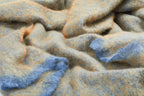 Clash Mohair Throw Blanket Ochre