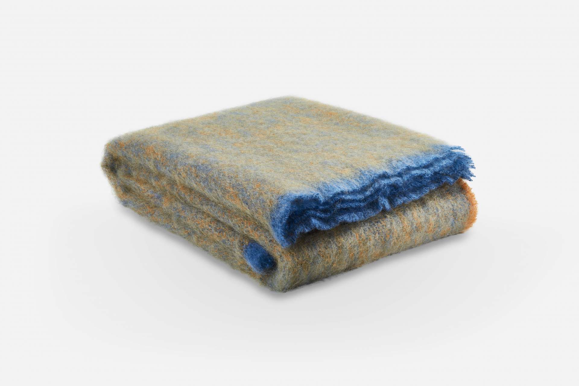 Clash Mohair Throw Blanket Ochre