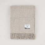 Molloy & Sons Basket Weave Throw - Grey & White