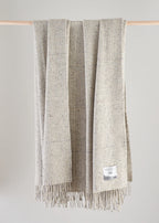 Molloy & Sons Basket Weave Throw - Grey & White