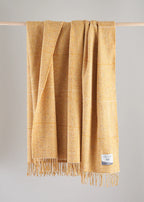 Molloy & Sons Basket Weave Throw - Yellow