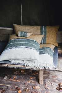 Herringbone Wool and Linen Pillow