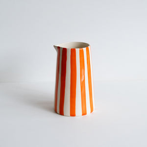 Large Jug Candy Stripe Tangerine