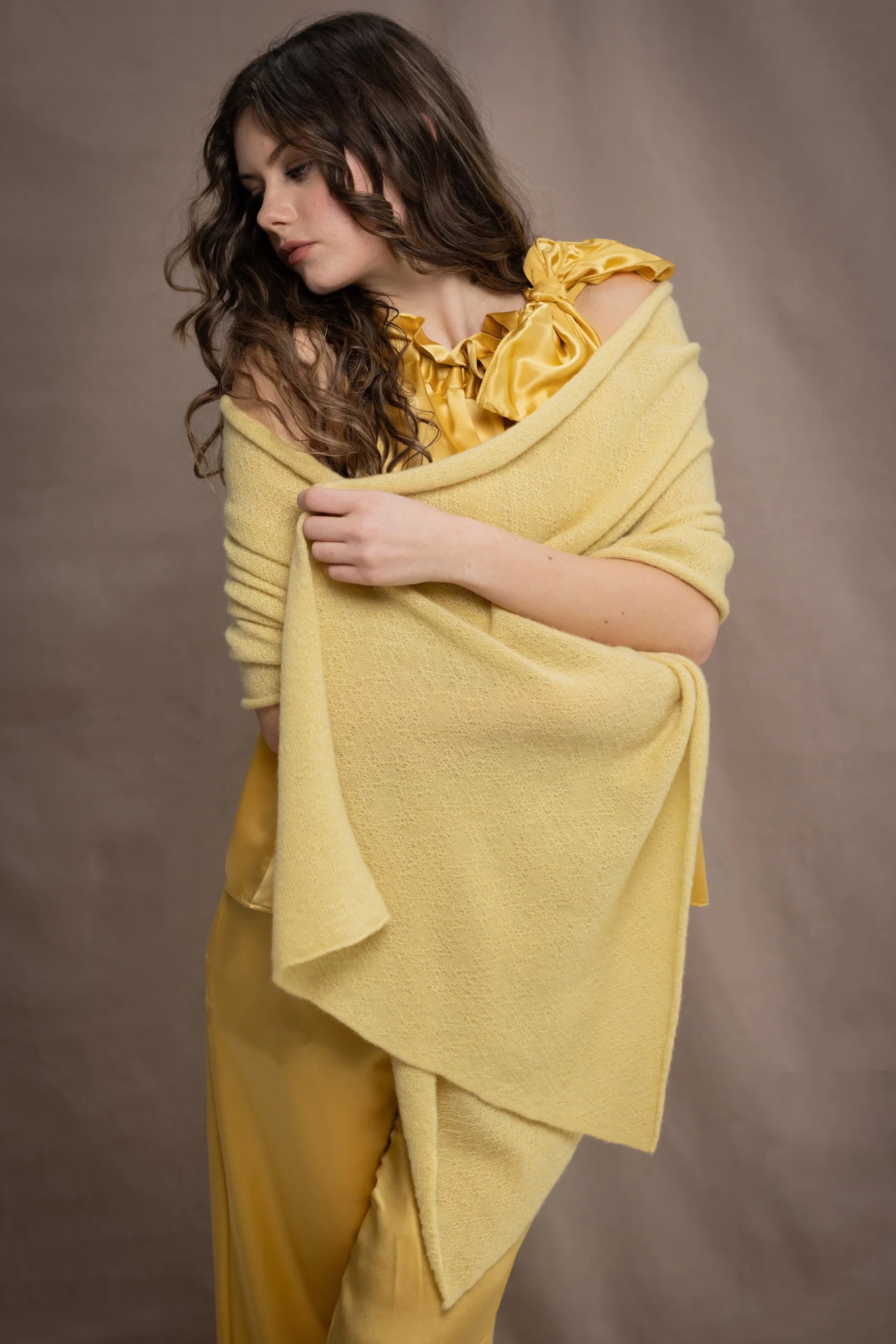 Elaine Madigan Mya Textured Wrap - Lemon Curd