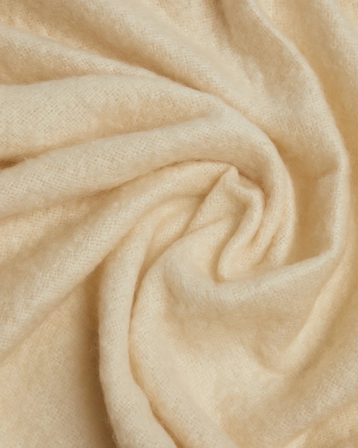 Foxford Mohair Throw - Off-White