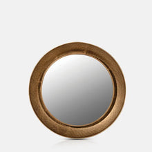 Load image into Gallery viewer, Gold Hammered Rim Round Wall Mirror