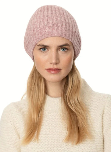 Slouchy Ribbed Hat Pink