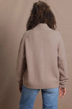 Elaine Madigan Fáilte Unisex Cashmere Aran Cardigan - Toast