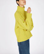 Irelands Eye Paige Polo Neck Sweater - Buttercup