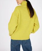 Irelands Eye Paige Polo Neck Sweater - Buttercup