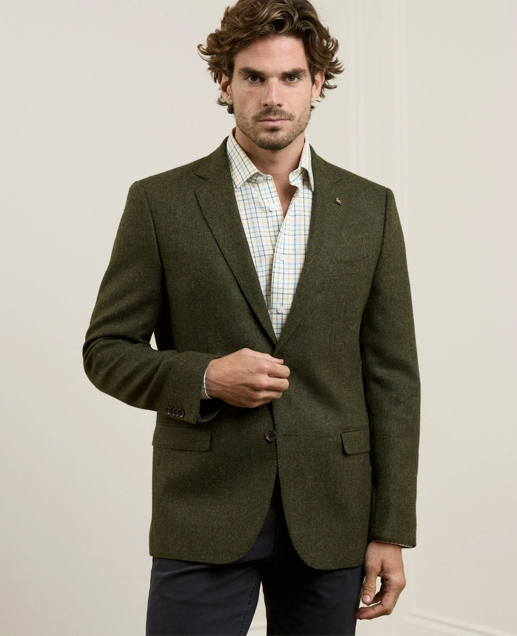 Ennis Tweed Blazer - Herringbone