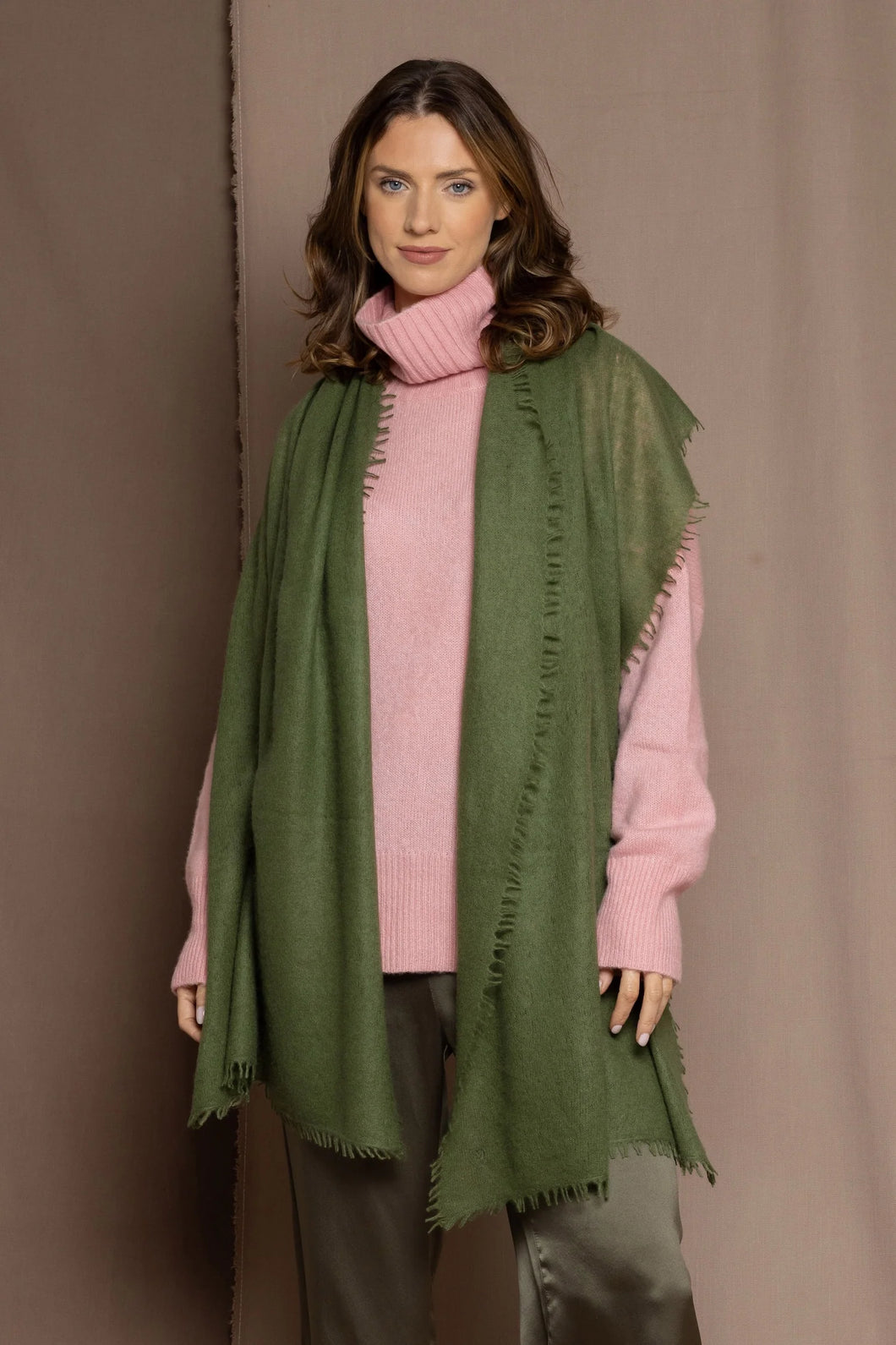 Frankie Cashmere Wrap | Olive