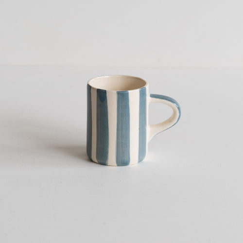 Espresso Cups Candy Stripe - Dove Grey