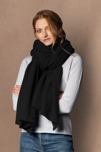 Emma Cashmere Wrap | Black