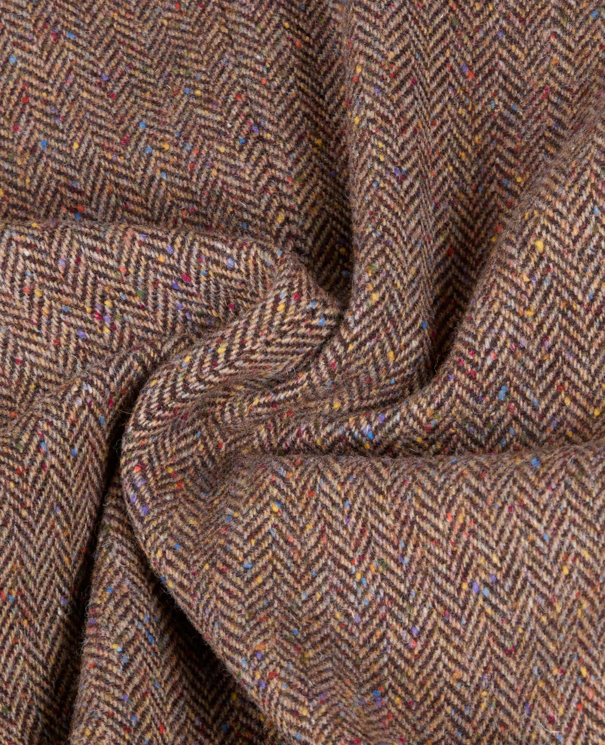 Ennis Herringbone Donegal Blazer - Brown Tweed