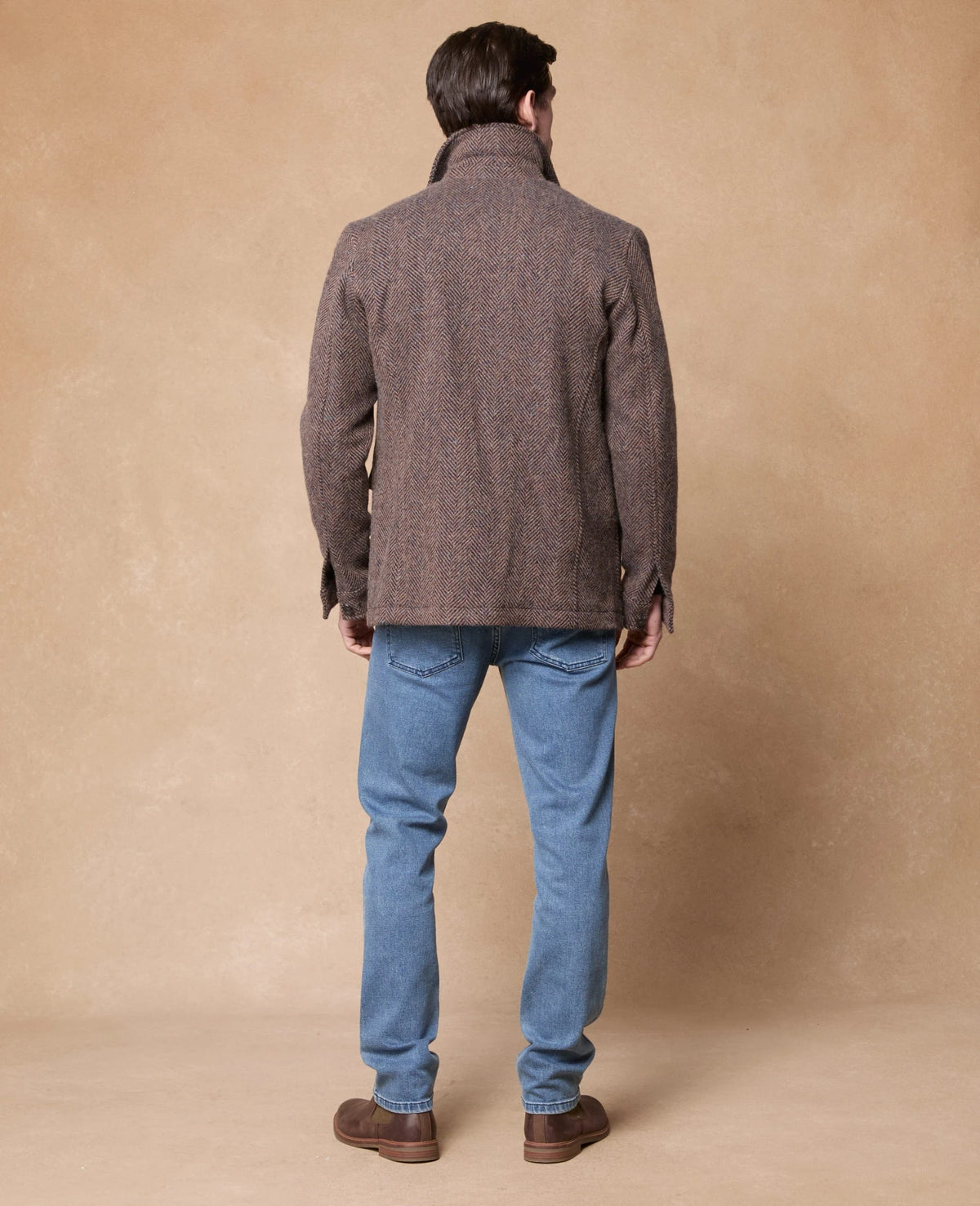 Magee Ballysadare Donegal Tweed Jacket - Navy & Oat Herringbone