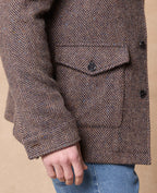 Magee Ballysadare Donegal Tweed Jacket - Navy & Oat Herringbone