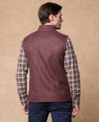 Magee - Cavan Burgundy Herringbone Donegal Tweed Gilet