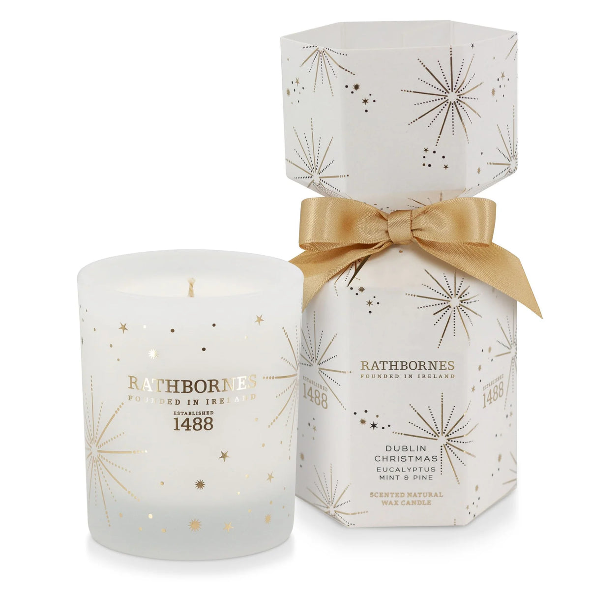 Rathbournes Christmas Cracker Scented Candle - Dublin Christmas