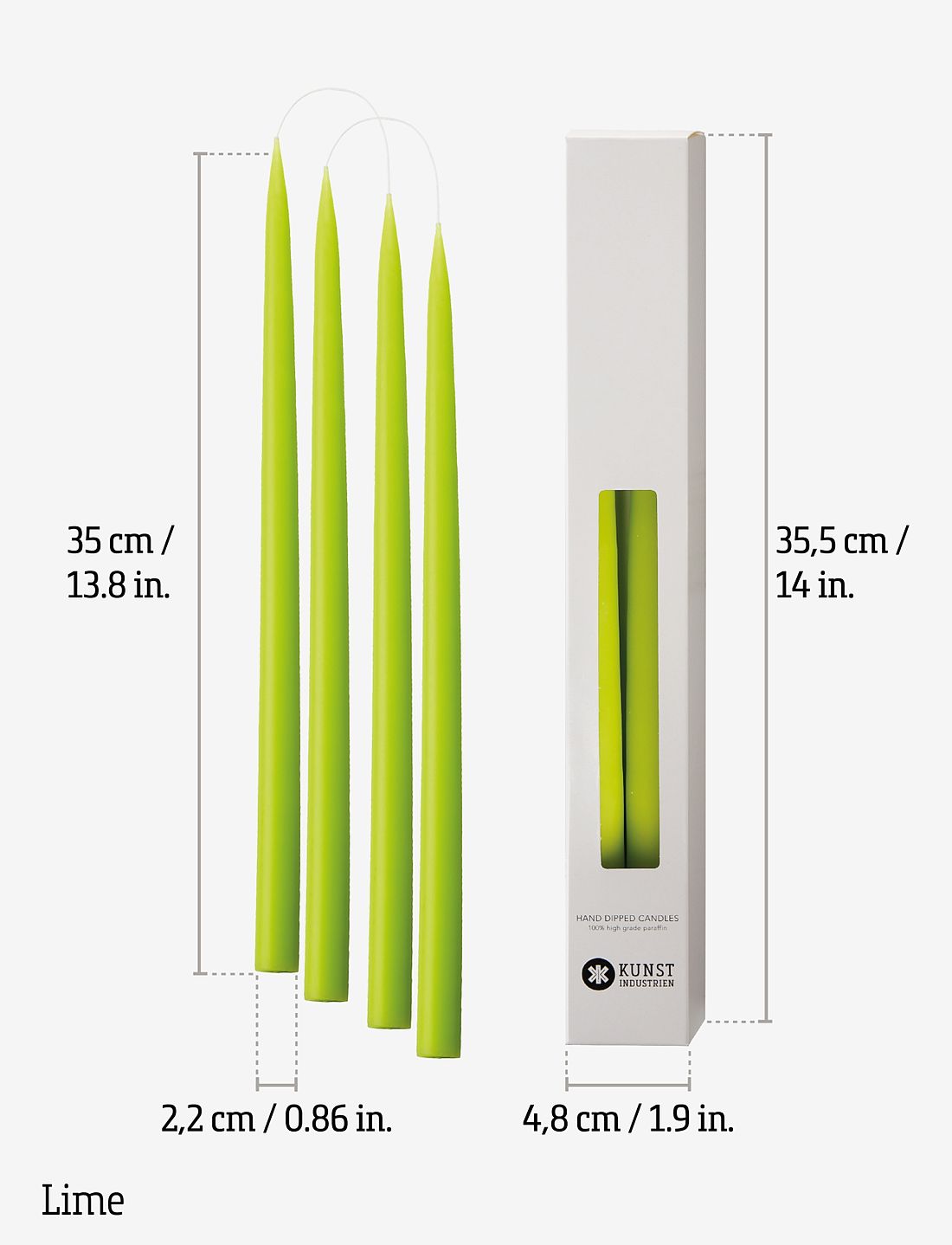 Kunstindustrien - Hand Dipped Taper Candles