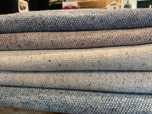 Load image into Gallery viewer, 100% Wool Donegal Tweed Thick &amp; Thin Throw Navy