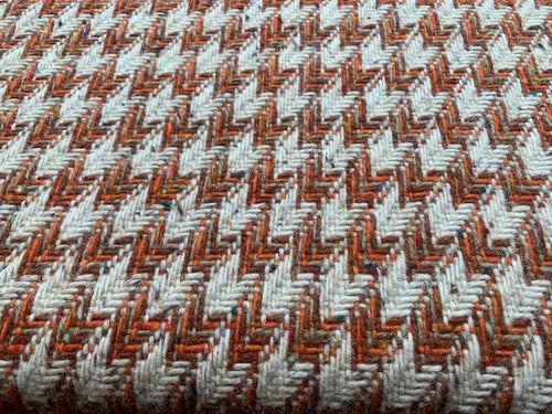 100% Wool Houndstooth Weave Throw Camel